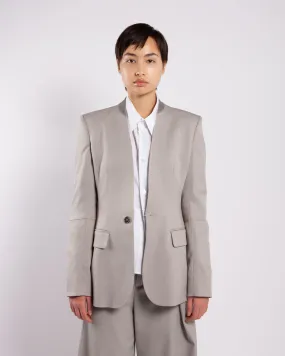 MM6 Collarless Suit Jacket Taupe