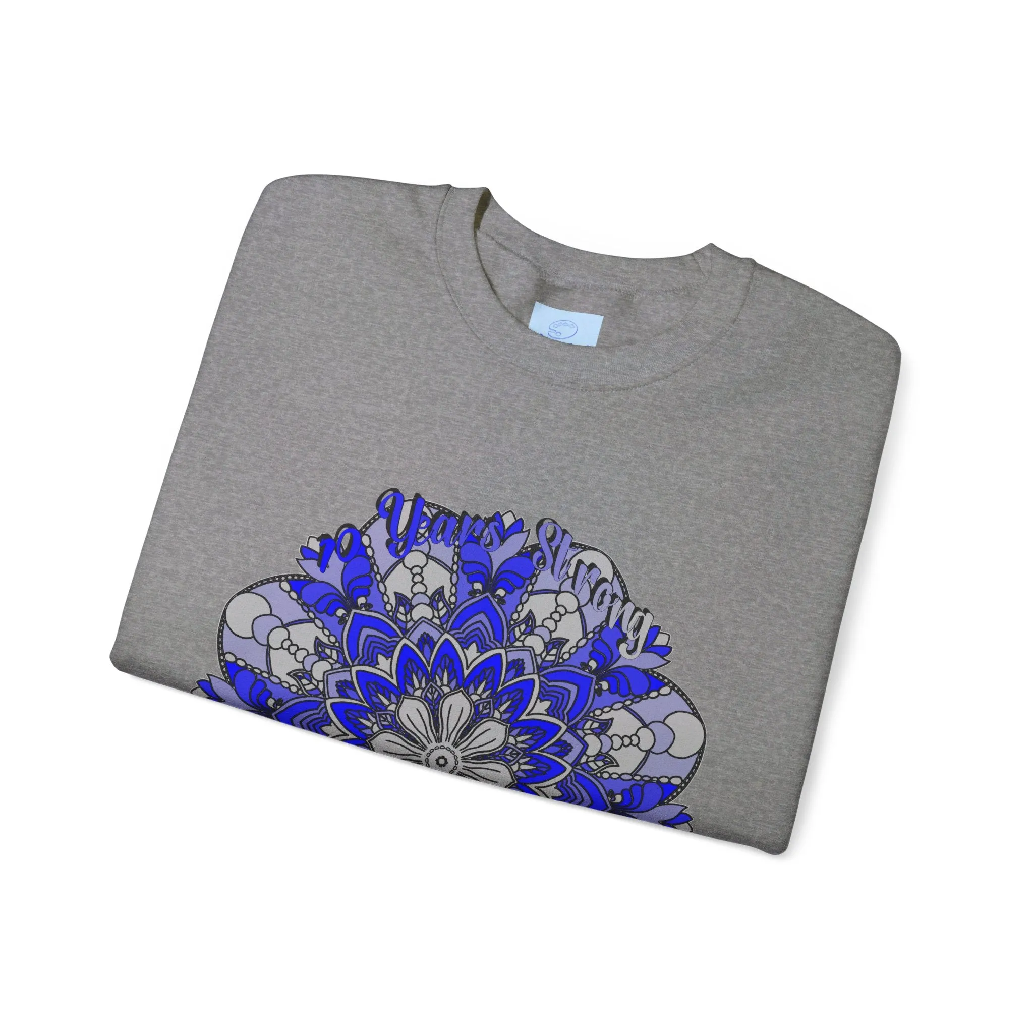 10th Anniversary Mandala Design Unisex Sweatshirt