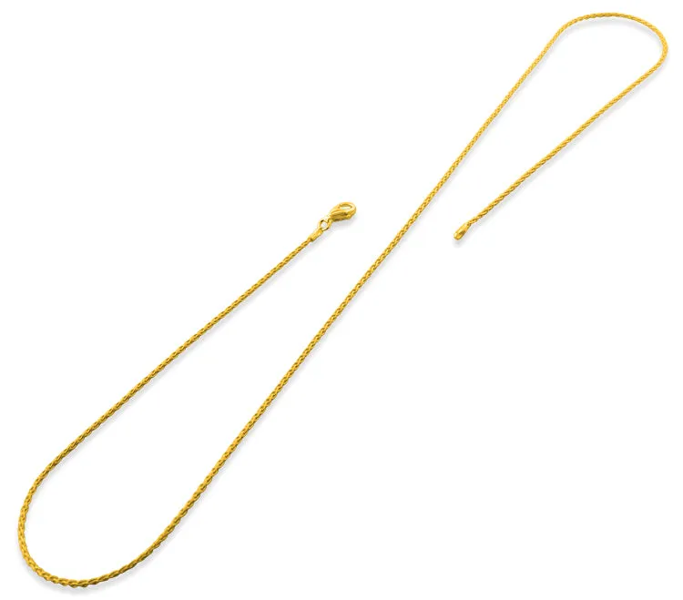 14K Gold Plated Sterling Silver Spiga Chain 1.2MM