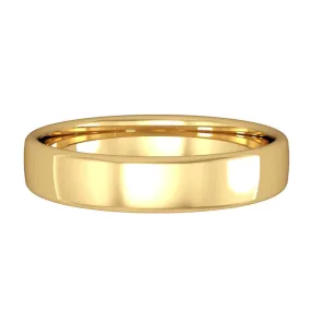 18ct Yellow Gold Bombe Court Style Wedding Band - 4mm