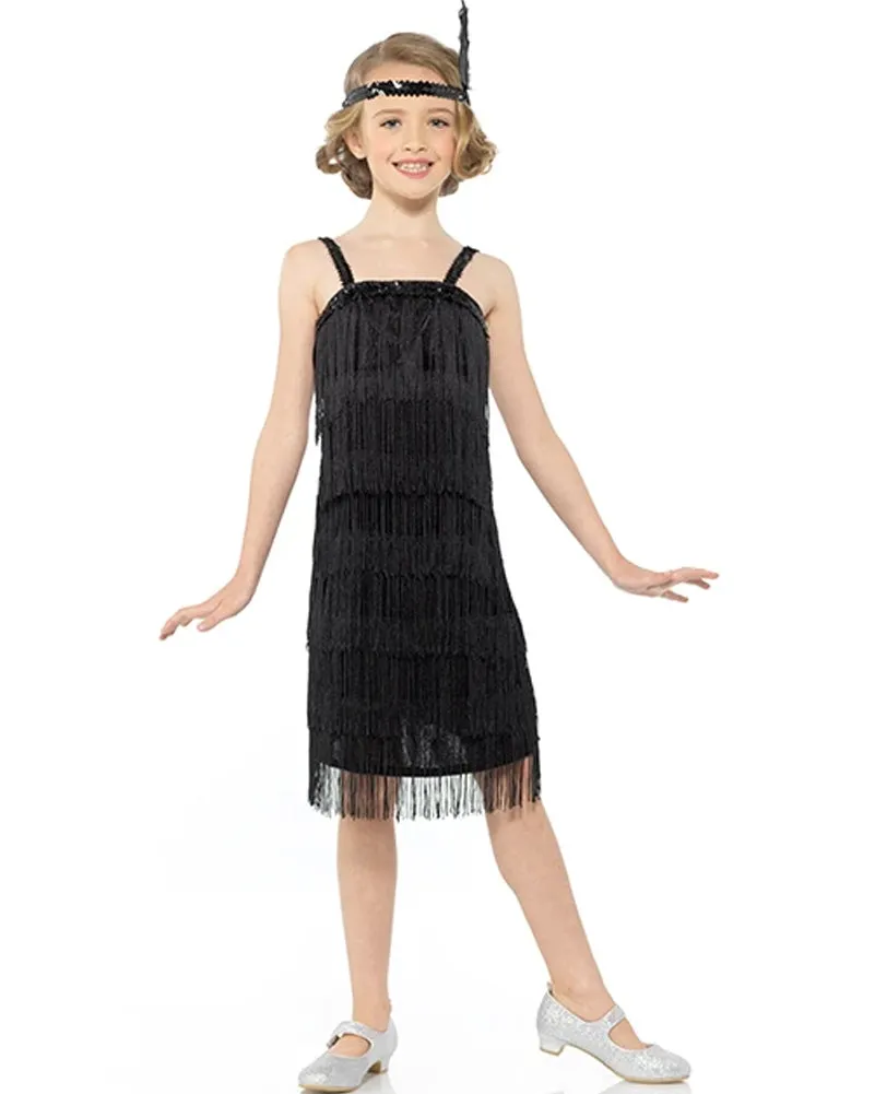 20s Black Flapper Girls Costume