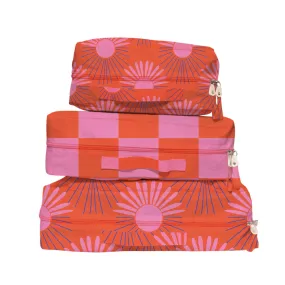 3 Piece Packing Cube Set Burning Sun