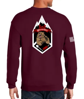 50-50 Blend Maroon Crewneck Unisex Sweatshirt. This shirt IS approved for PT.