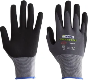 5NC8750 GLOVE SAFETY MASTER SUPERFLEX NITRILE/PU COATED PALM NYLON/LYCRA SHELL