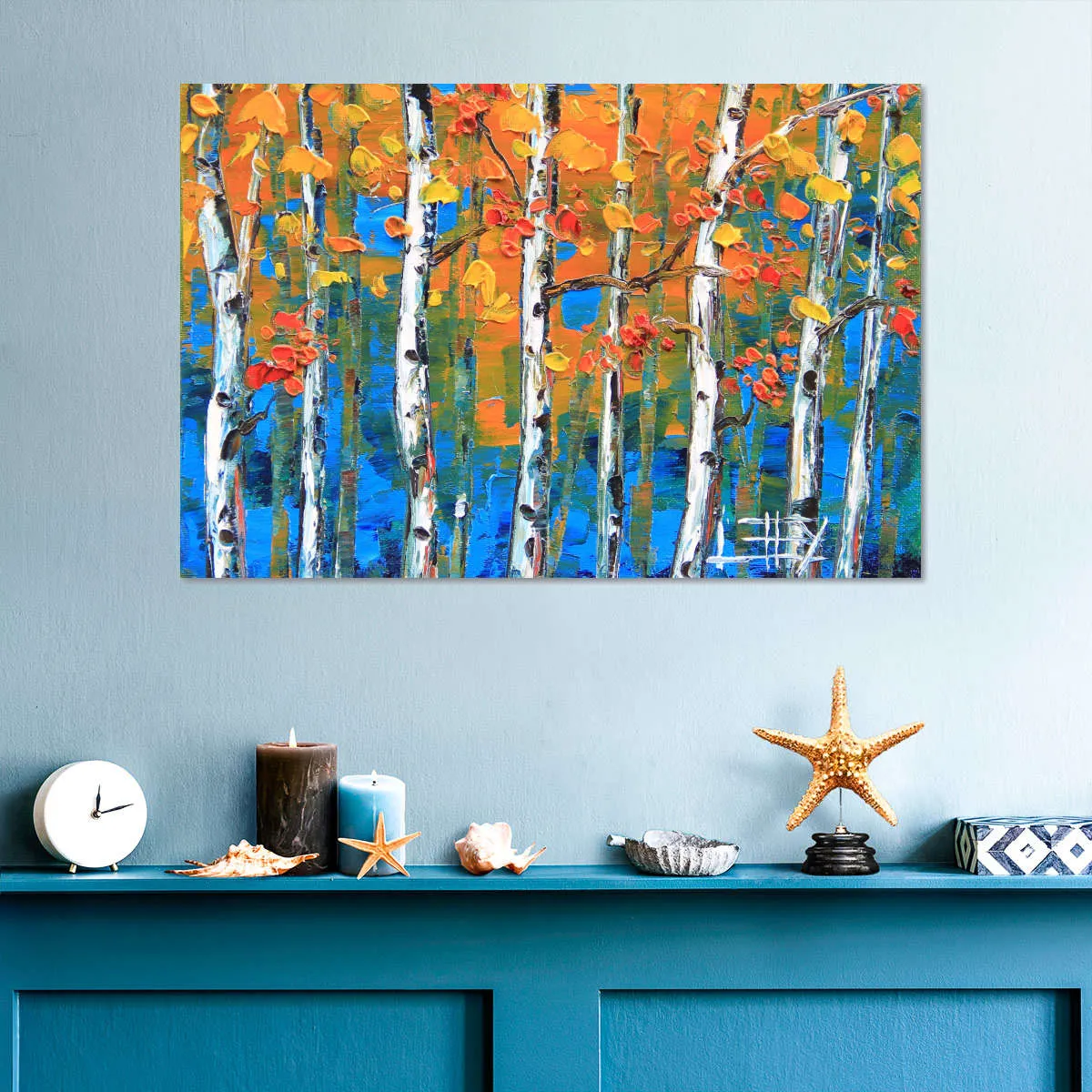 A Blue Birch I Wall Art