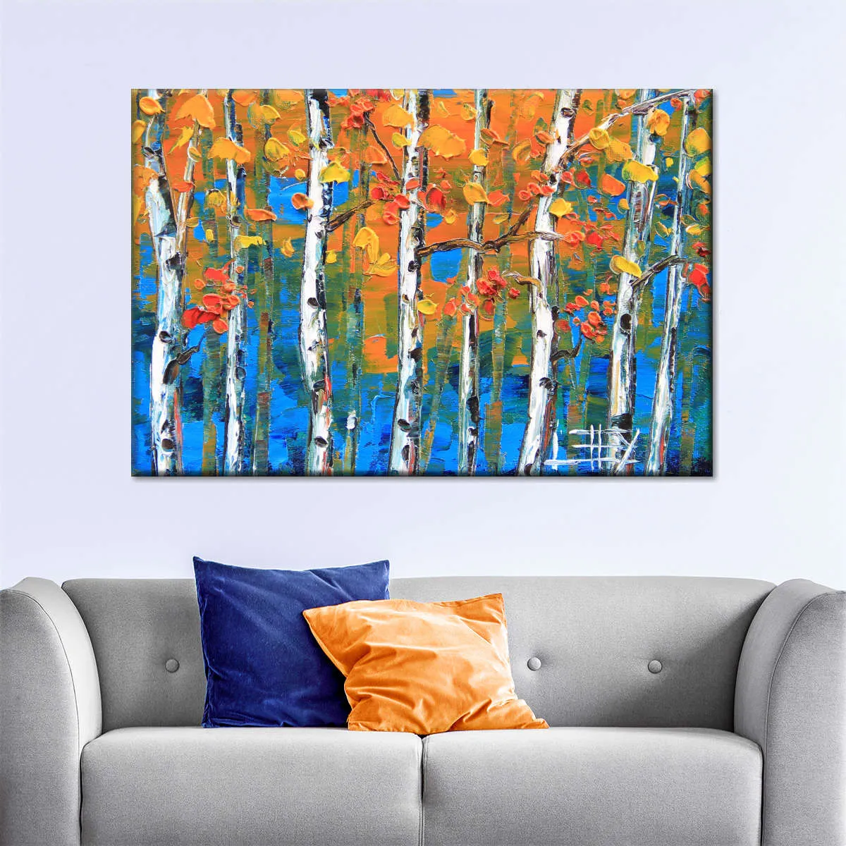 A Blue Birch I Wall Art