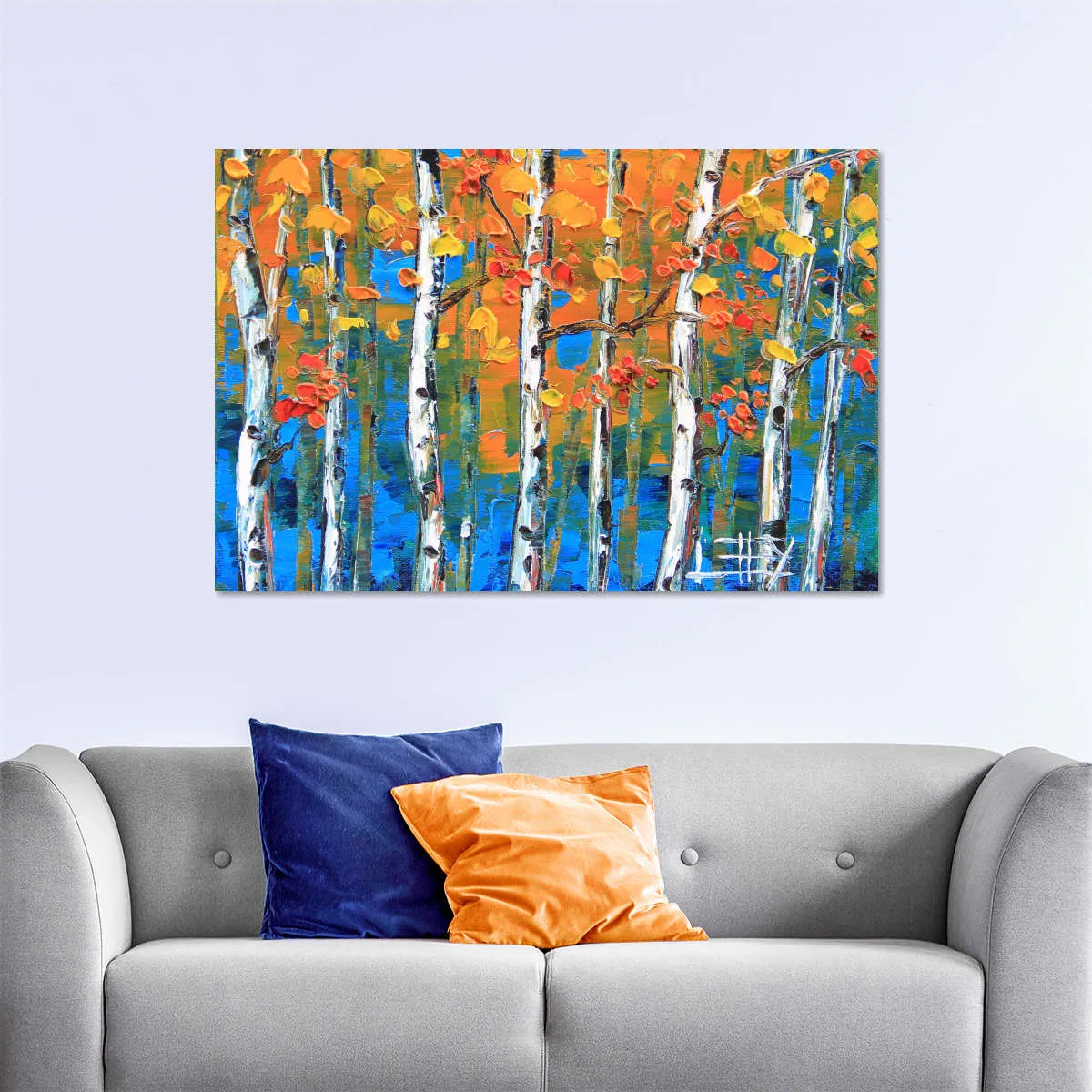 A Blue Birch I Wall Art