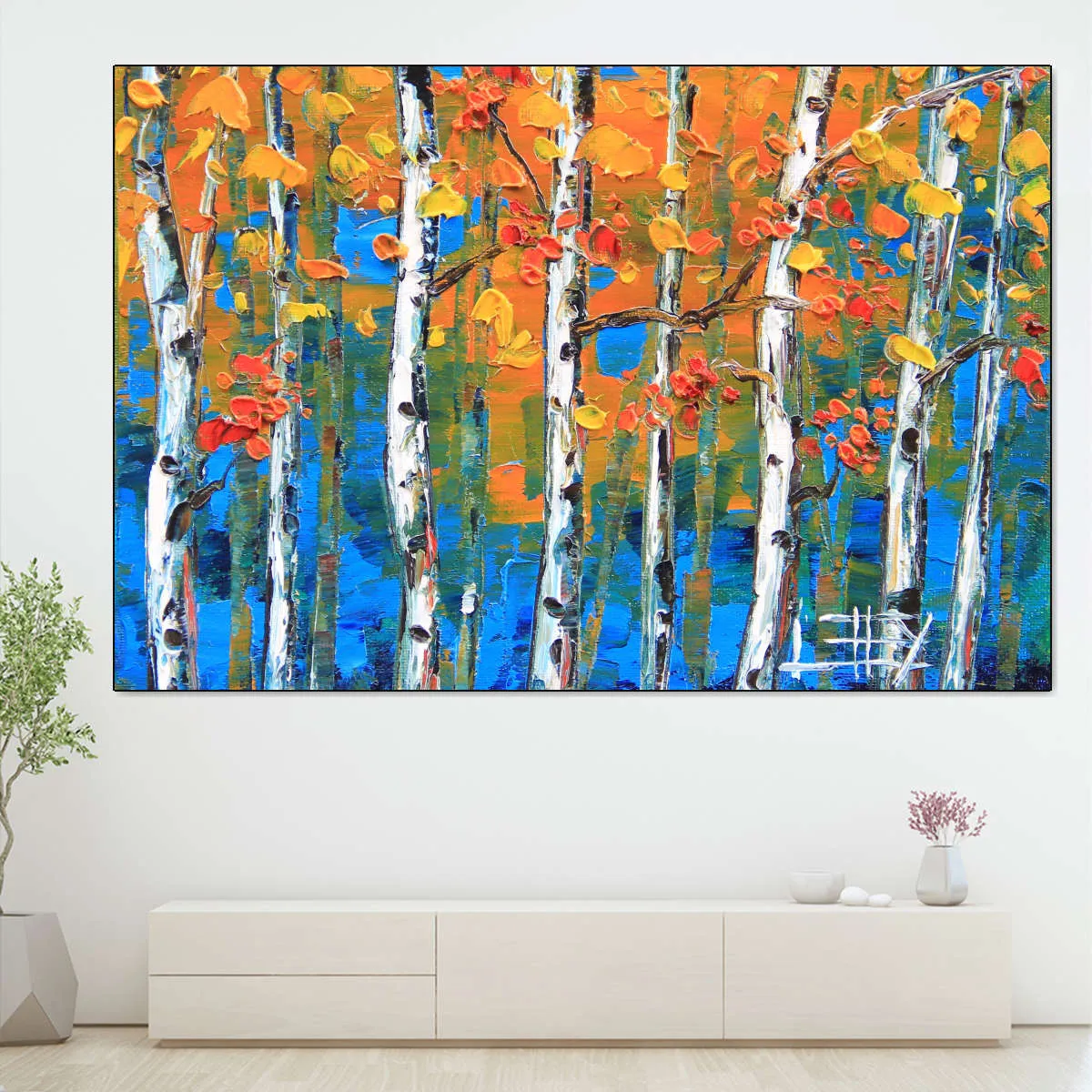 A Blue Birch I Wall Art