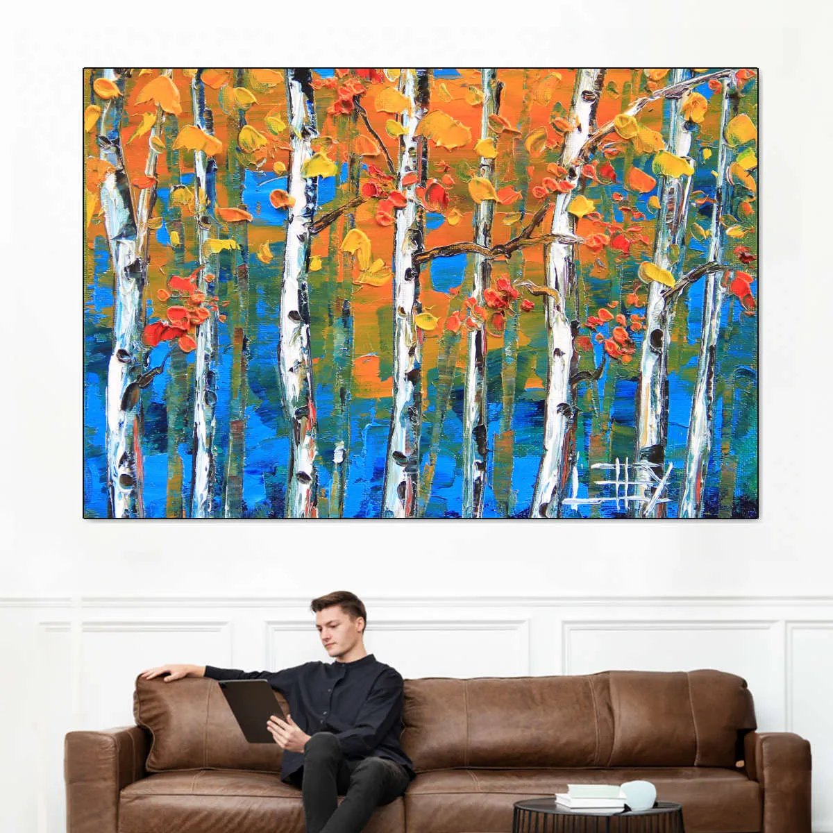 A Blue Birch I Wall Art