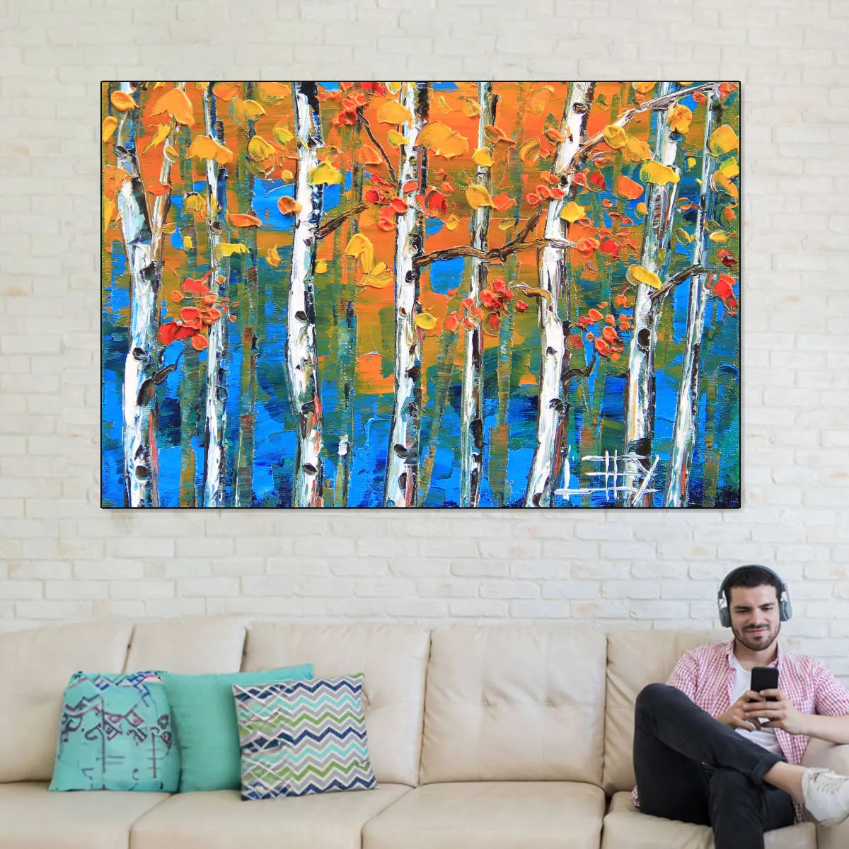 A Blue Birch I Wall Art