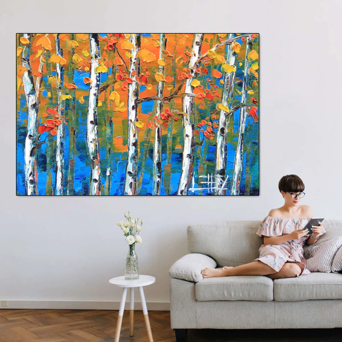 A Blue Birch I Wall Art