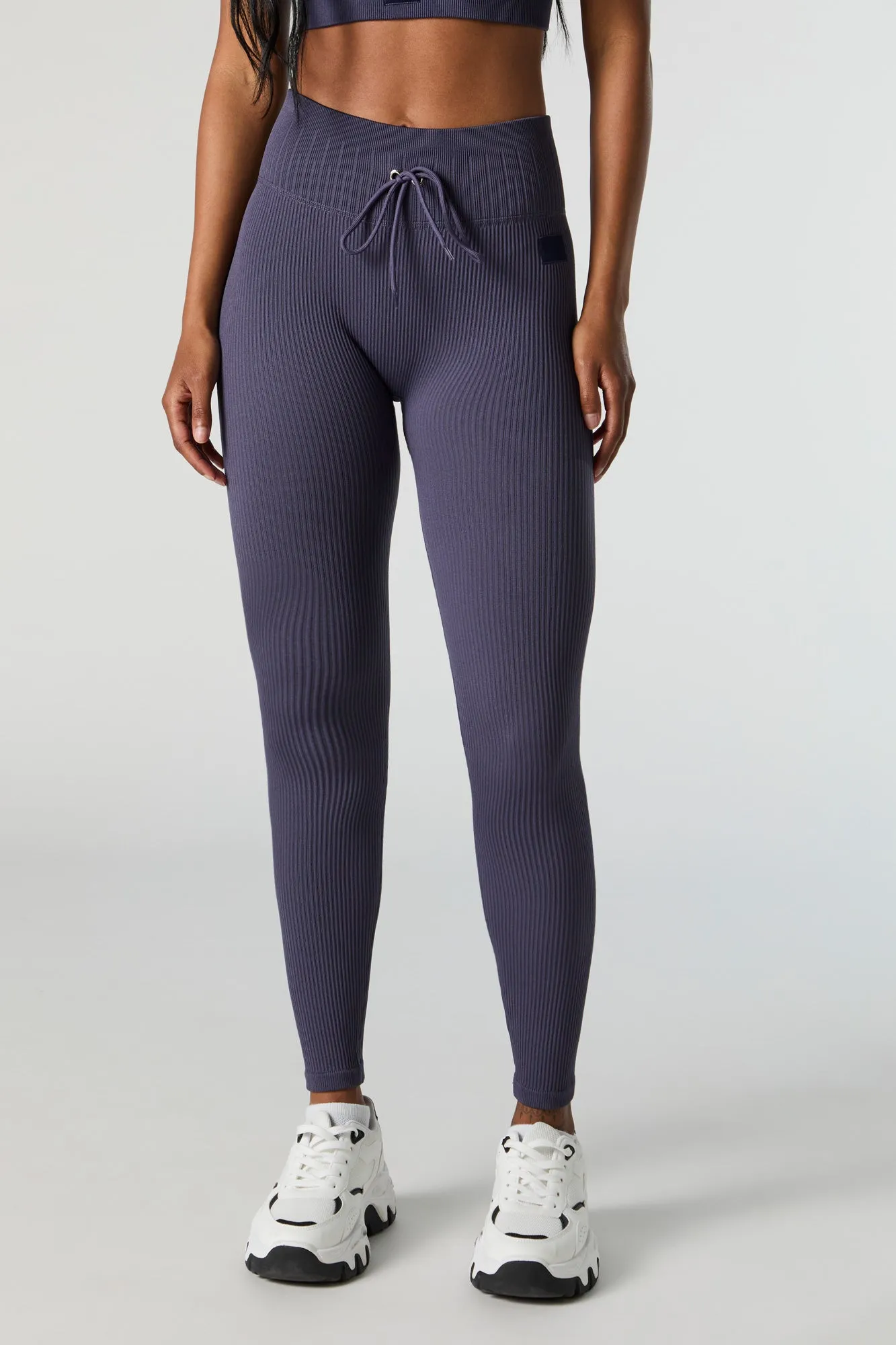 Active Seamless Ribbed Drawstring Legging