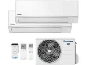 Aire acondicionado - Panasonic KIT-2TZ2535-ZBE, Split 2x1, 2150 fg/h   3010 fg/h, WiFi, Inverter, Bomba de calor