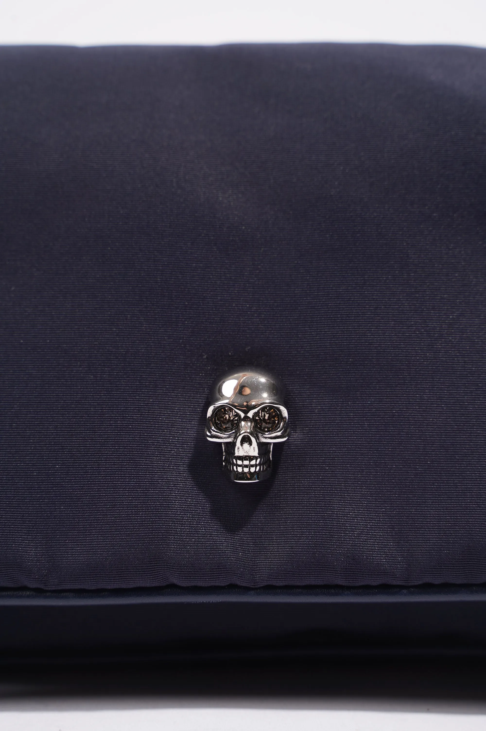 Alexander McQueen Womens Nylon Skull Bag Navy