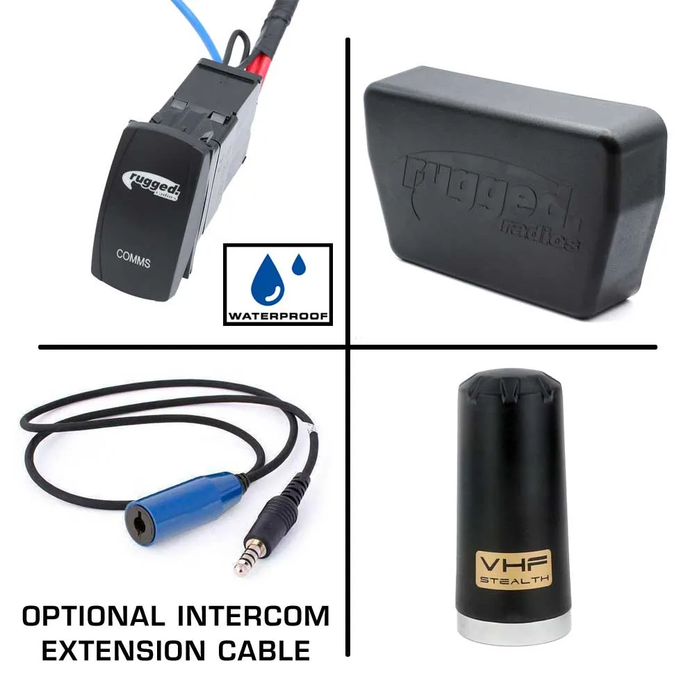 Alpha Accessory Pack For Rugged UTV SXS Intercom Radio Communication Systems