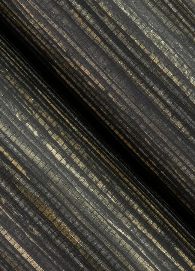 Alton Black Faux Grasscloth Wallpaper  | Brewster Wallcovering