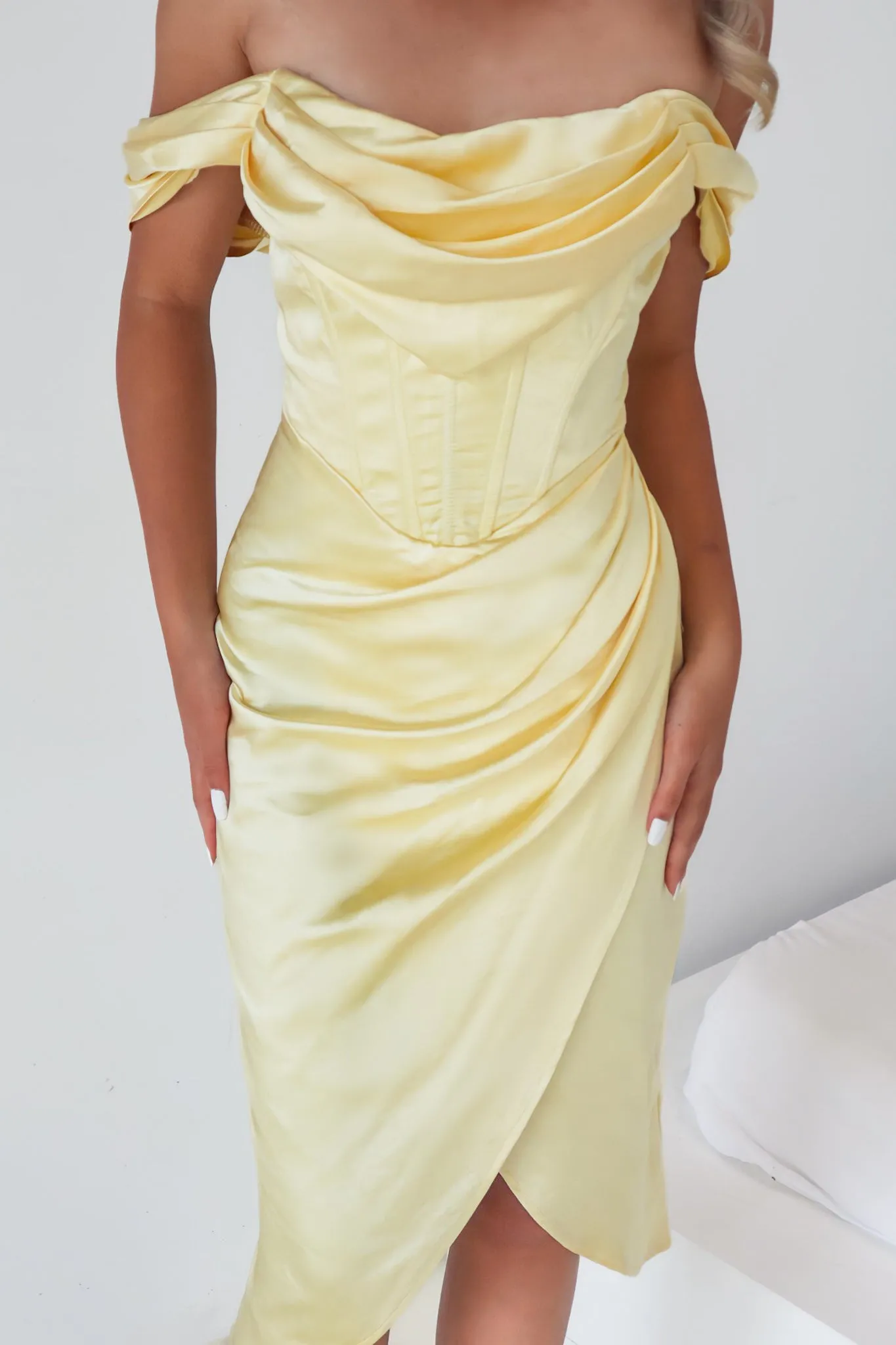 Anastasia Midi Dress - Yellow