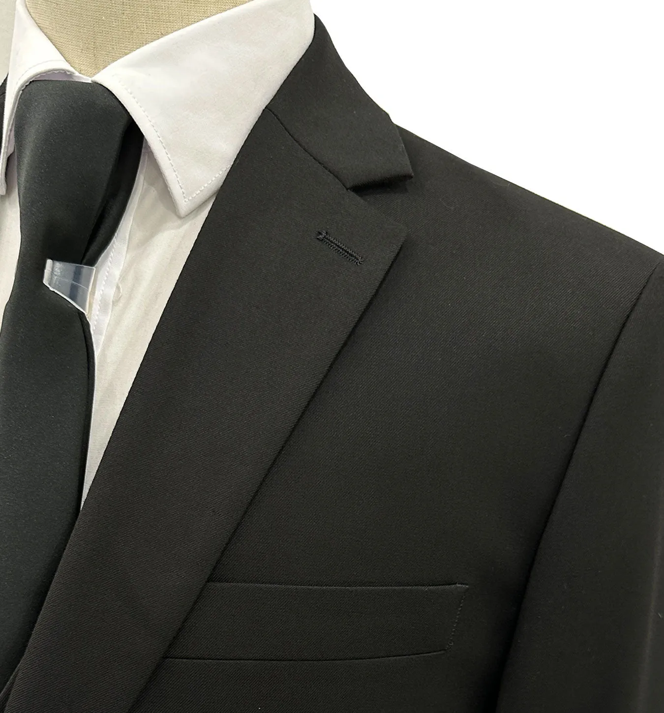 Angelo Rossi Modern Fit Vested Suit - Black