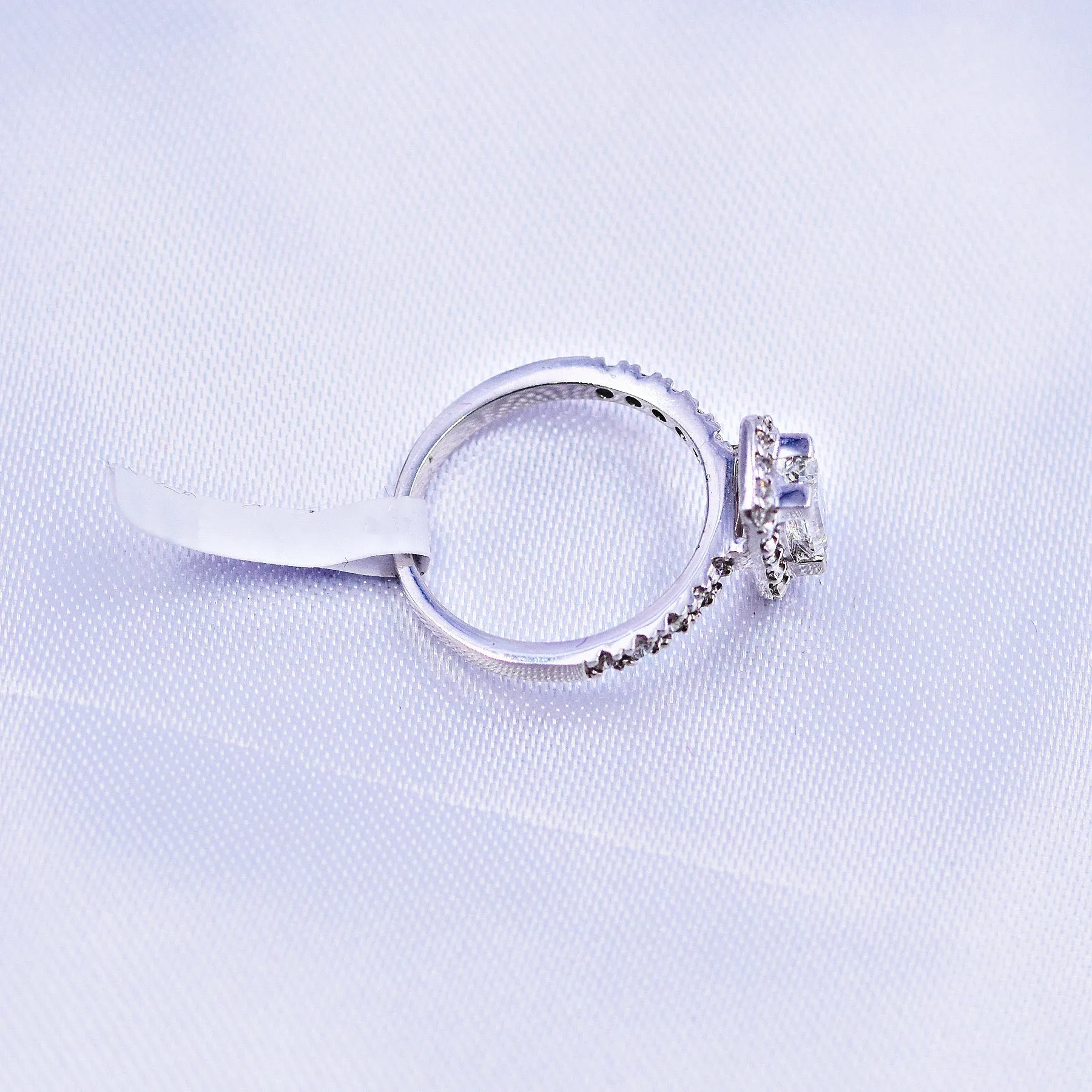 Anillo Diamante Baguette Rectángulo Talla 4 1/2