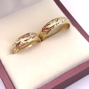 Anillos de Boda Grabados Diamantados