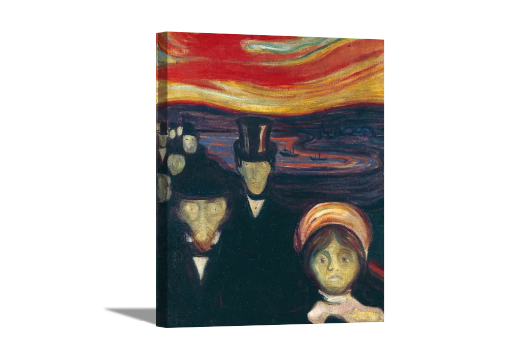 Anxiety | Edvard Munch Masters Classic Art in Gallery Wrapped Canvas | Various Sizes