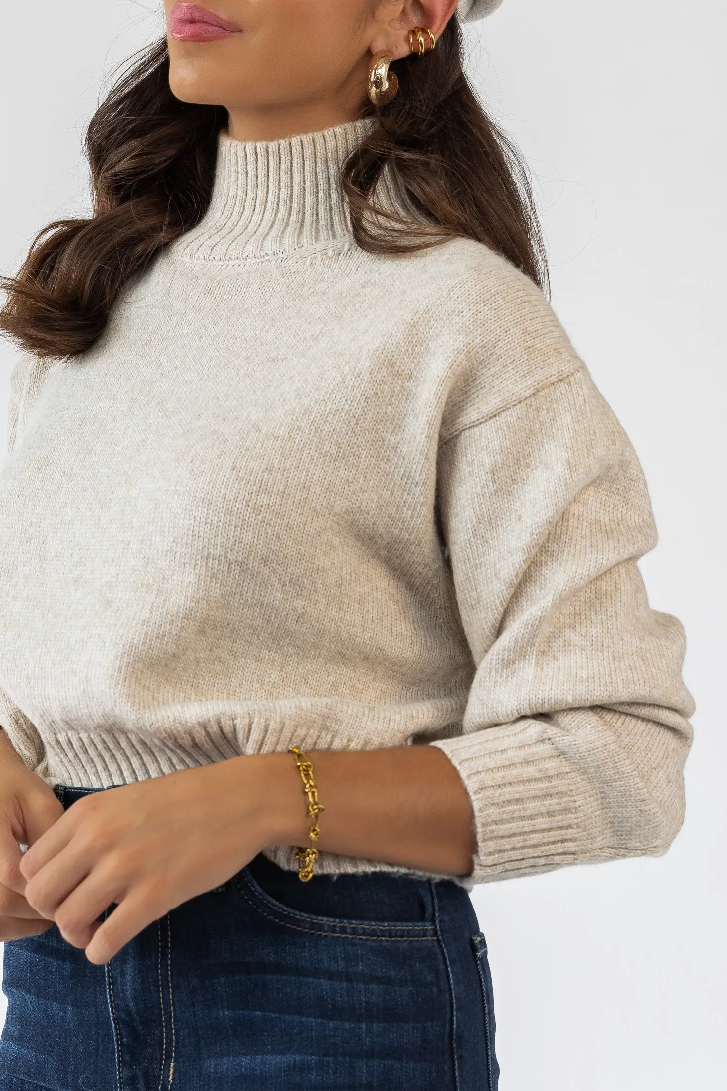 ASTR The Label Fiala Oatmeal Sweater