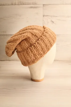 Ater Caramel | Soft Knit Rolled Up Tuque