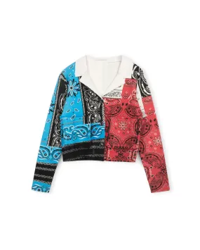 Bandana Colorful Print Cardigan