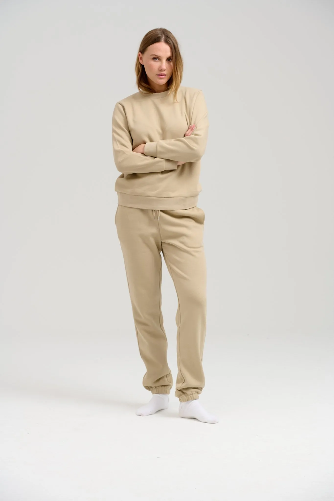 Basic Sweatpants - Mørk Beige