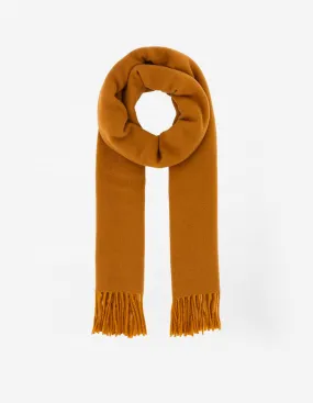 Bold Fox Head Patch Scarf Golden Brown/Caramel