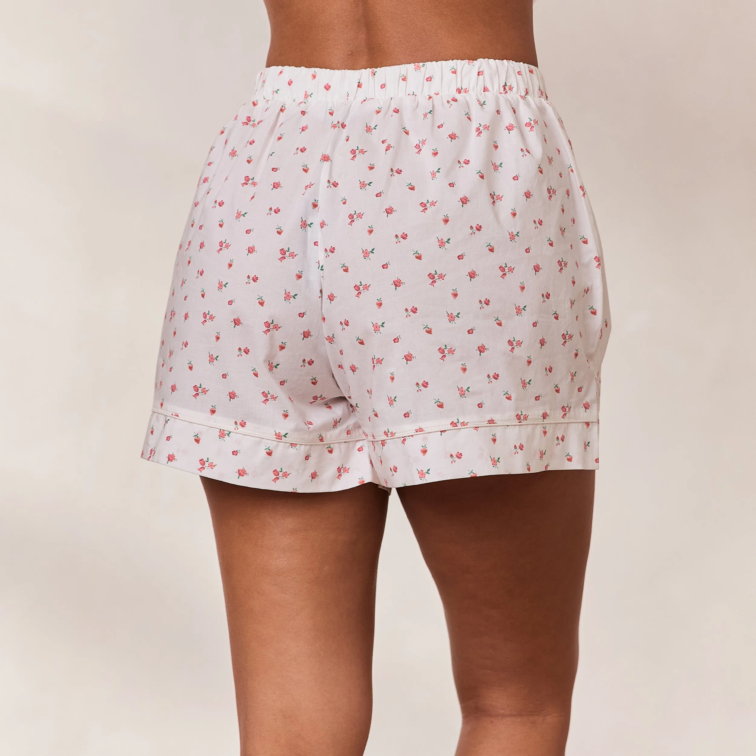 Breakfast Club Pyjama Shorts - White Print