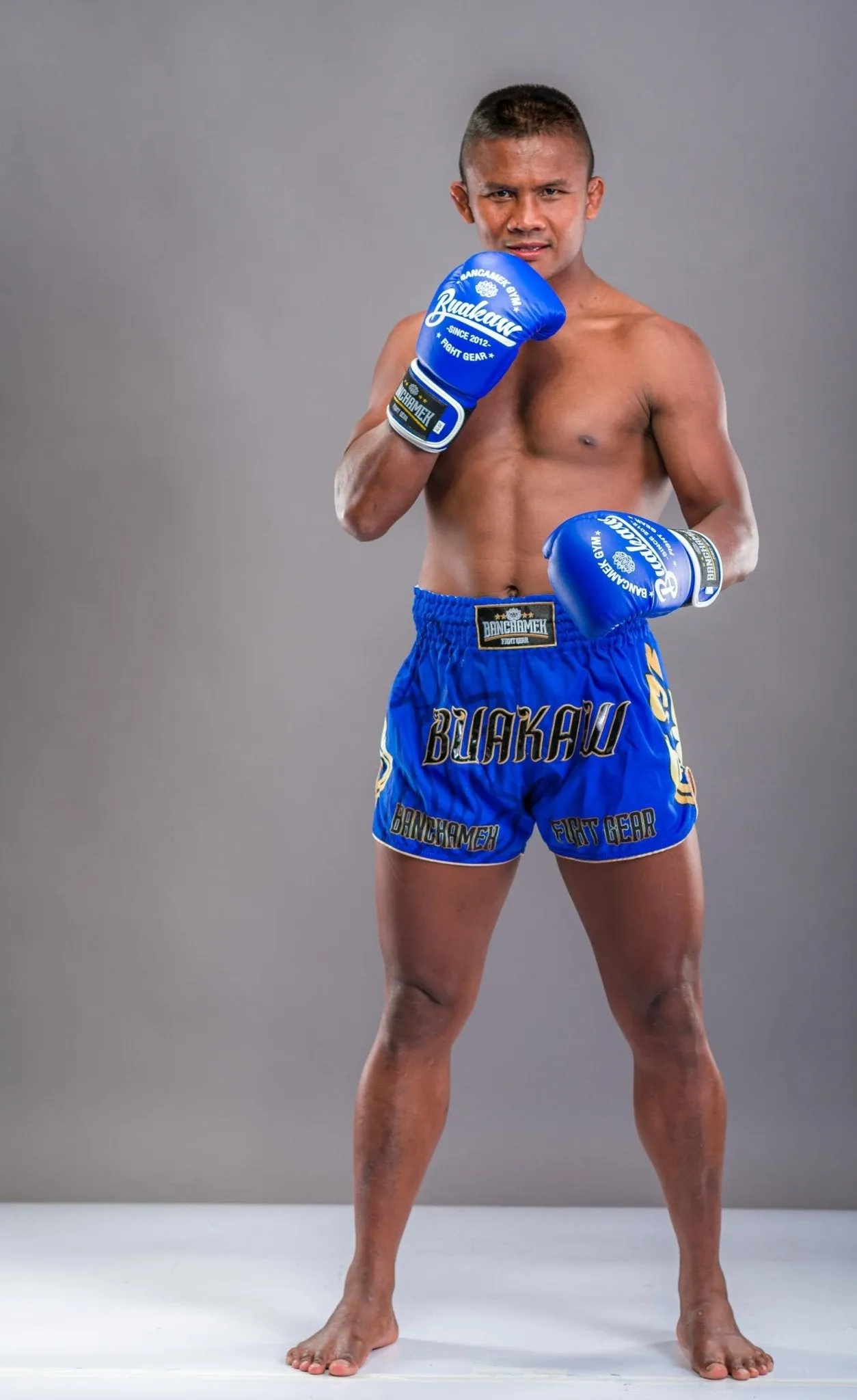 Buakaw Shorts BSH7 BLUE GOLD