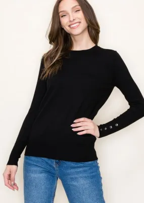 Button Sleeve Classic Crew necks - 4 Colors!