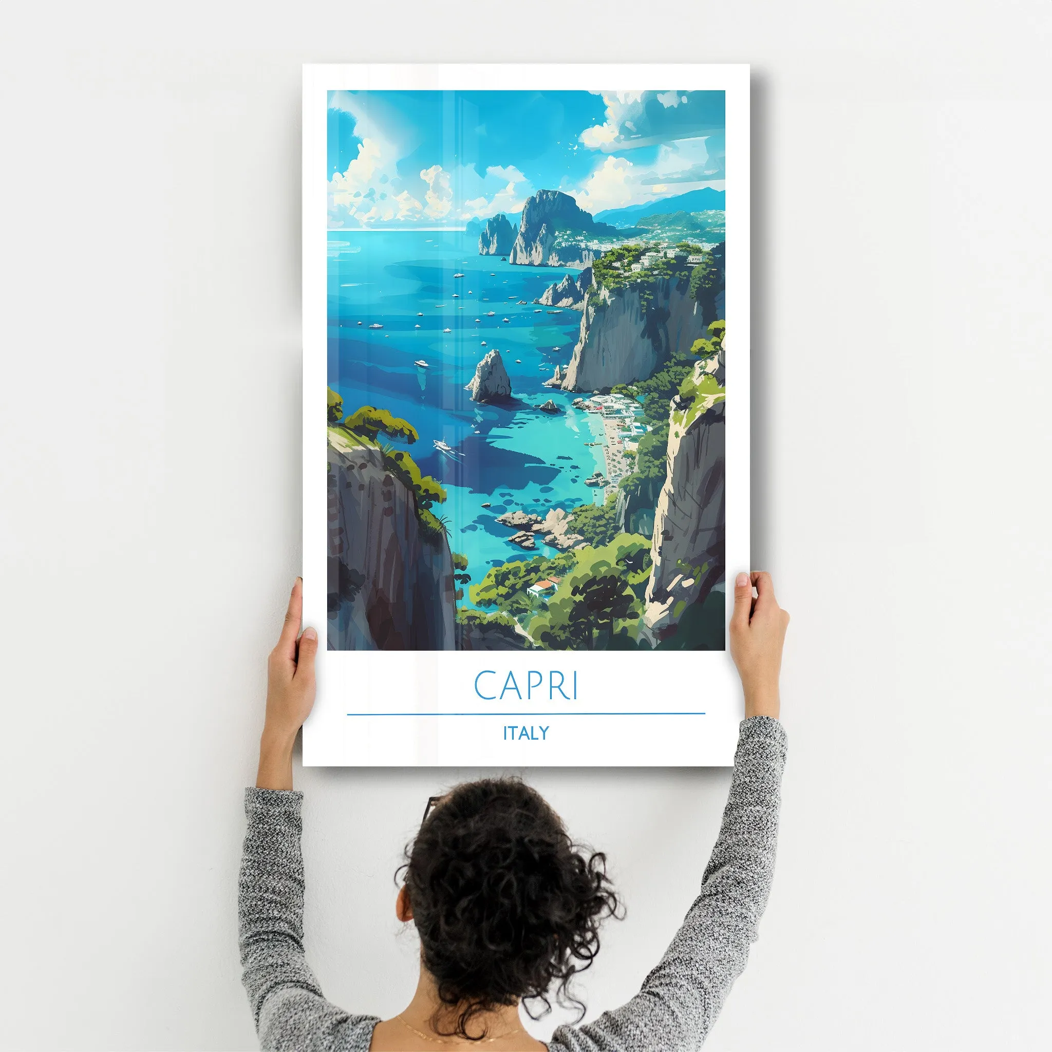 Capri Italy-Travel Posters | Glass Wall Art