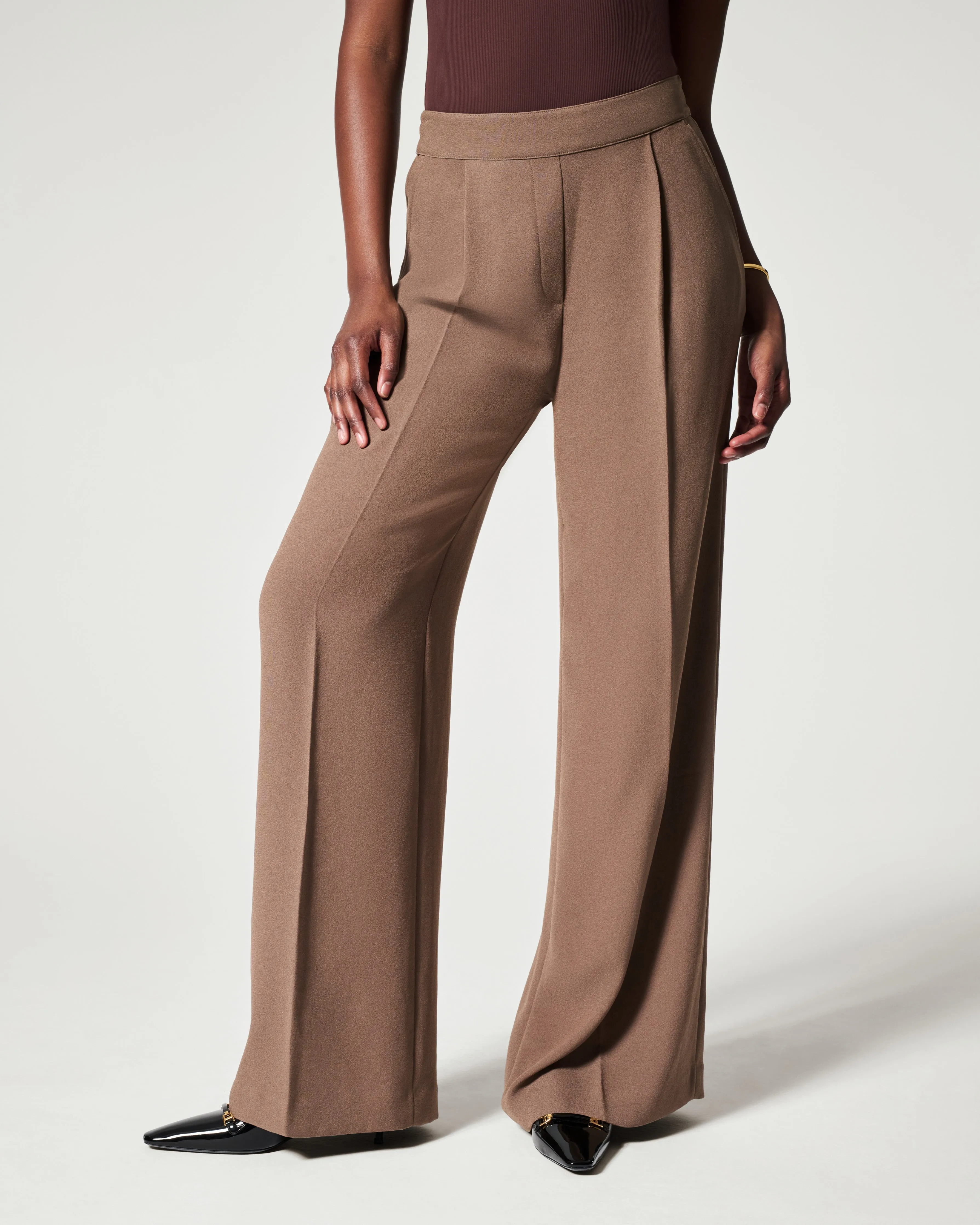 Carefree Crepe Pleated Trouser