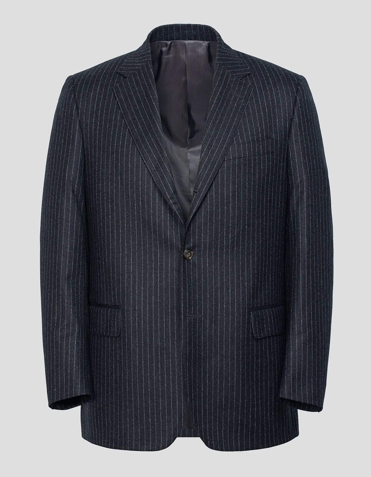 CHARCOAL CHALKSTRIPE FLANNEL SUIT - MTO