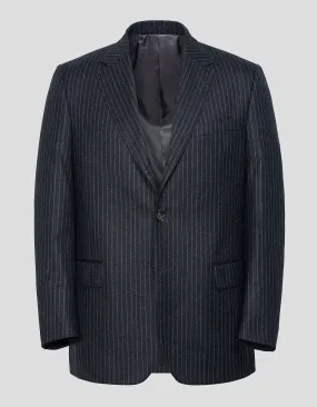 CHARCOAL CHALKSTRIPE FLANNEL SUIT