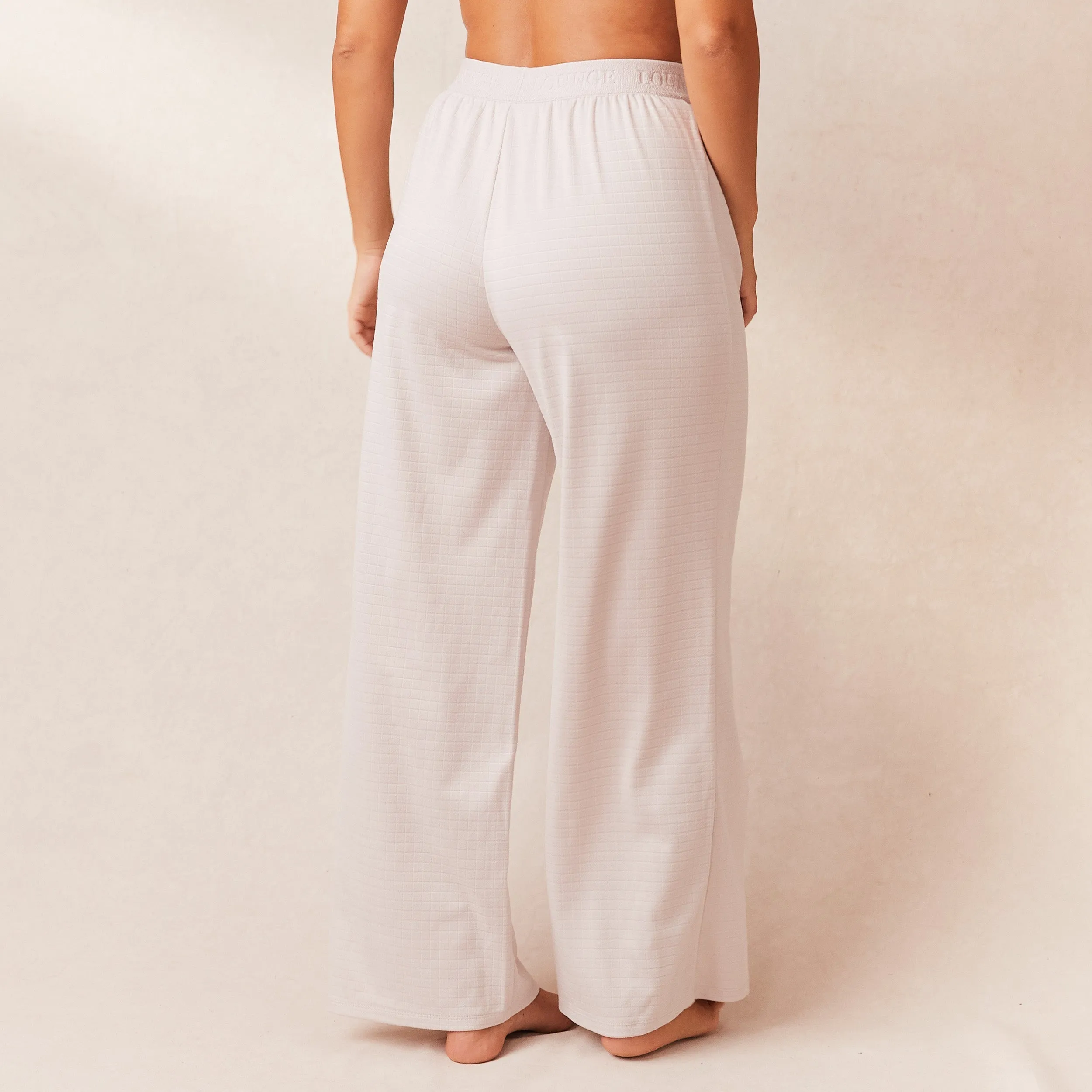 Classic Fleece Oversized Pyjama Trousers - Cream