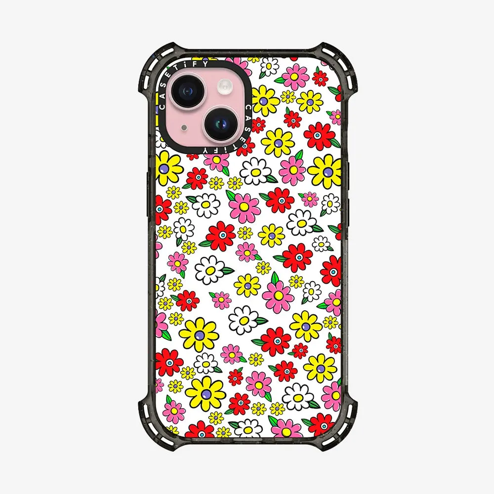 Clear Case MagSafe Floral for iPhone 15 Series - Ditsy Daisies