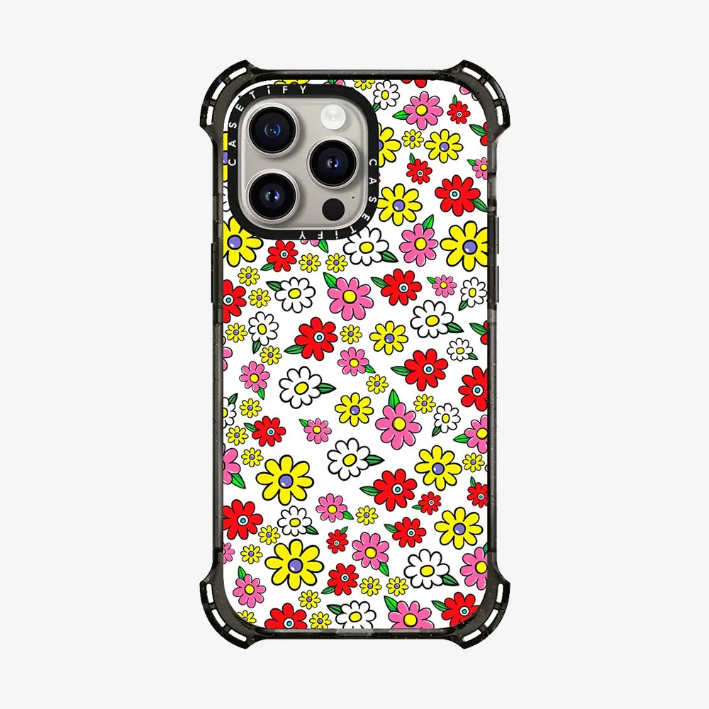 Clear Case MagSafe Floral for iPhone 15 Series - Ditsy Daisies