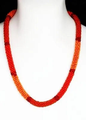 Collier tube tissé en perles de verre, opéra, rope ou xxl