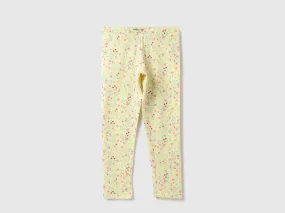 Cotton Blend Printed Regular Length Girls Trousers