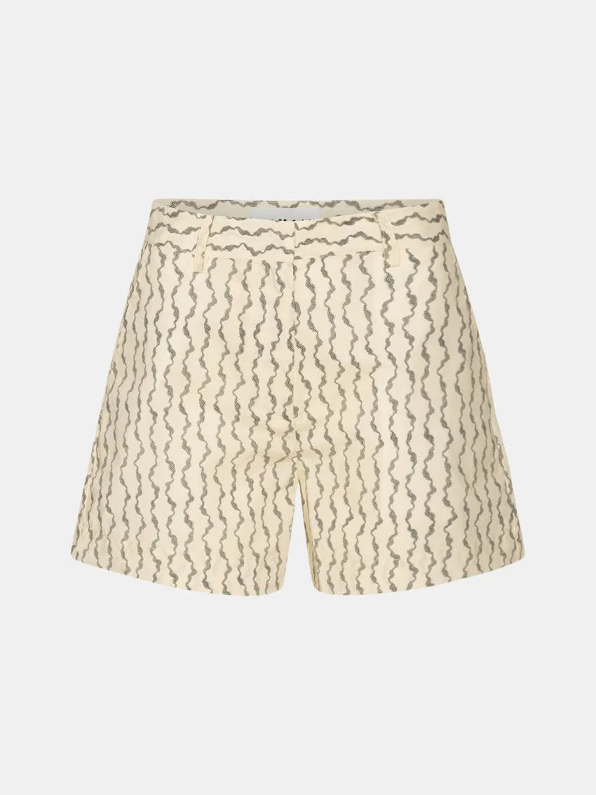 Cotton Poplin Shorts Cloud Cream Comb