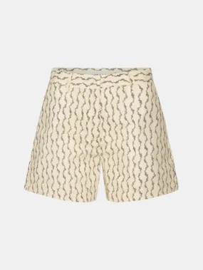 Cotton Poplin Shorts Cloud Cream Comb