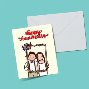 Couple Frame Anniversary Greeting Card