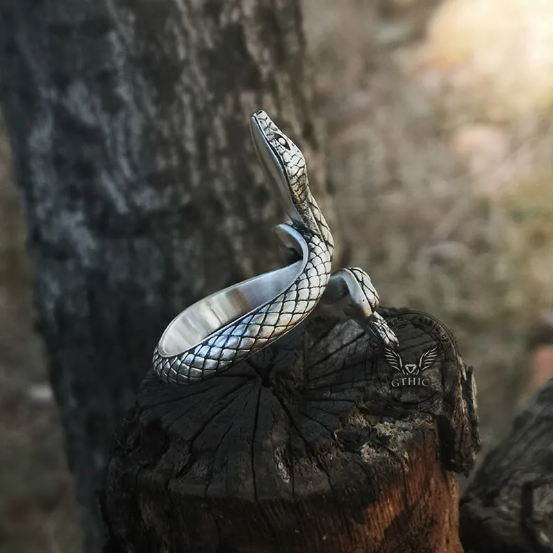 Covetous Silver Serpent Sterling Silver Ring