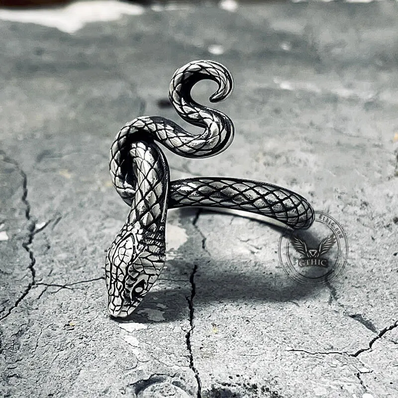 Covetous Silver Serpent Sterling Silver Ring