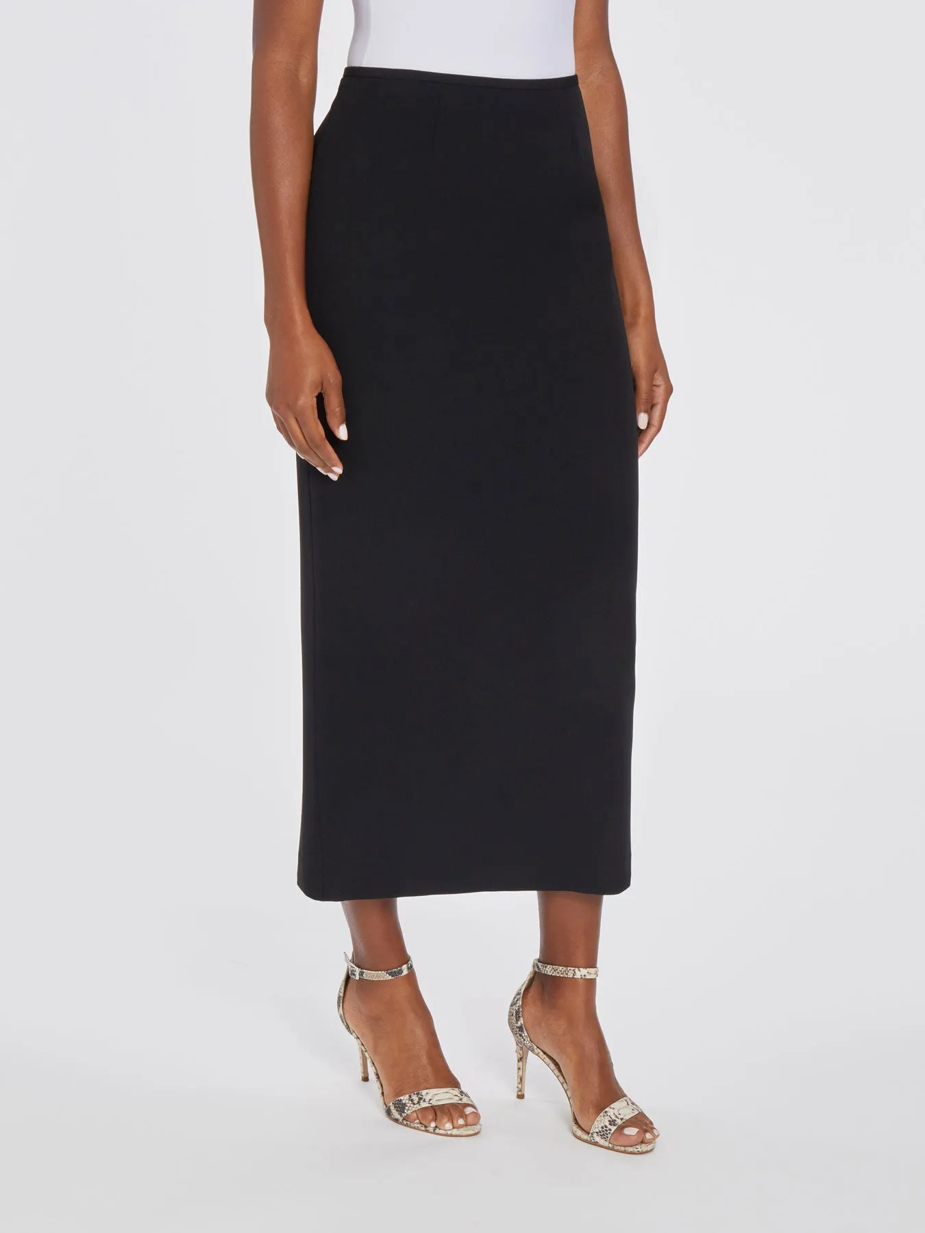 Crepe Column Skirt