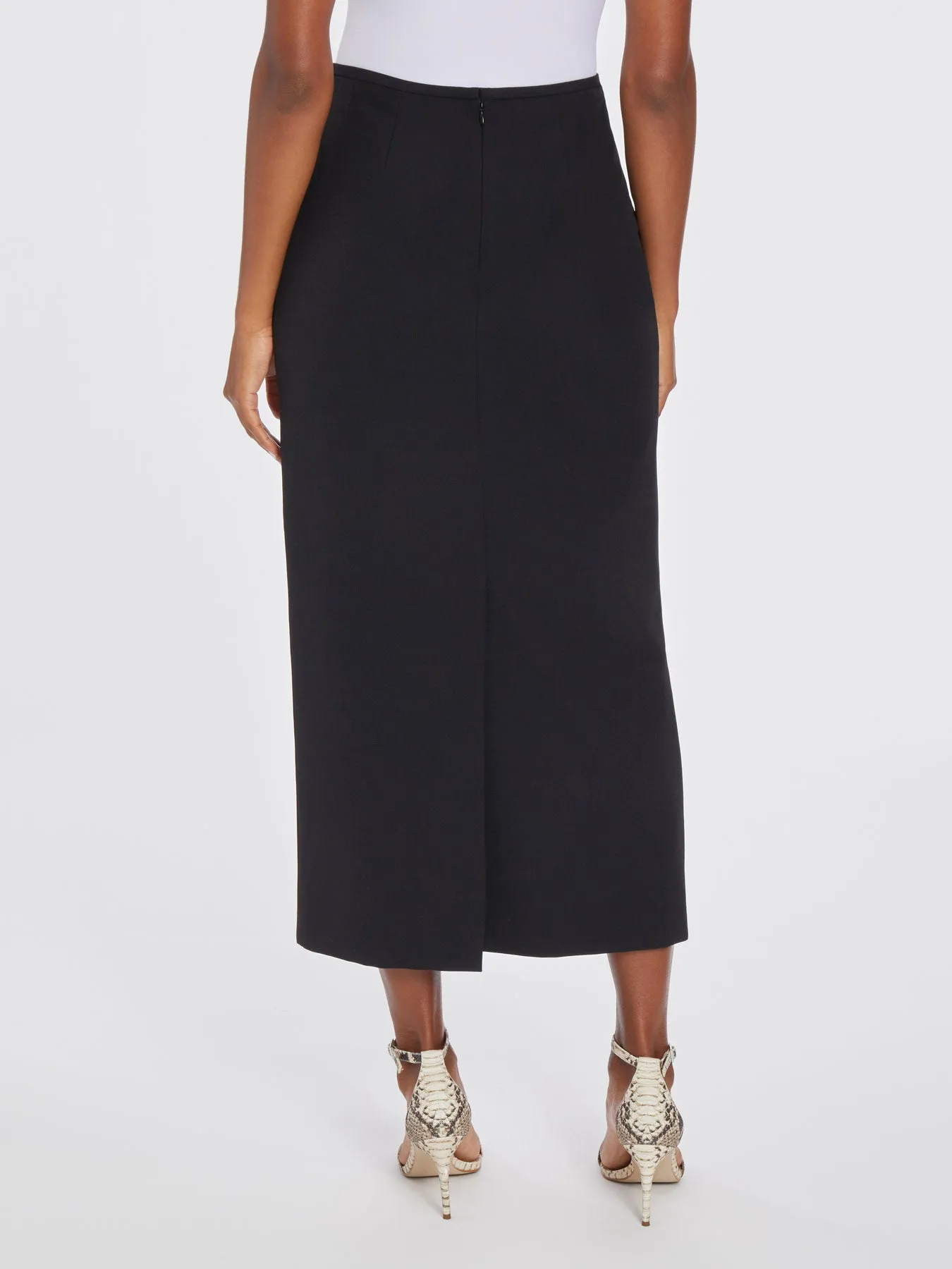 Crepe Column Skirt