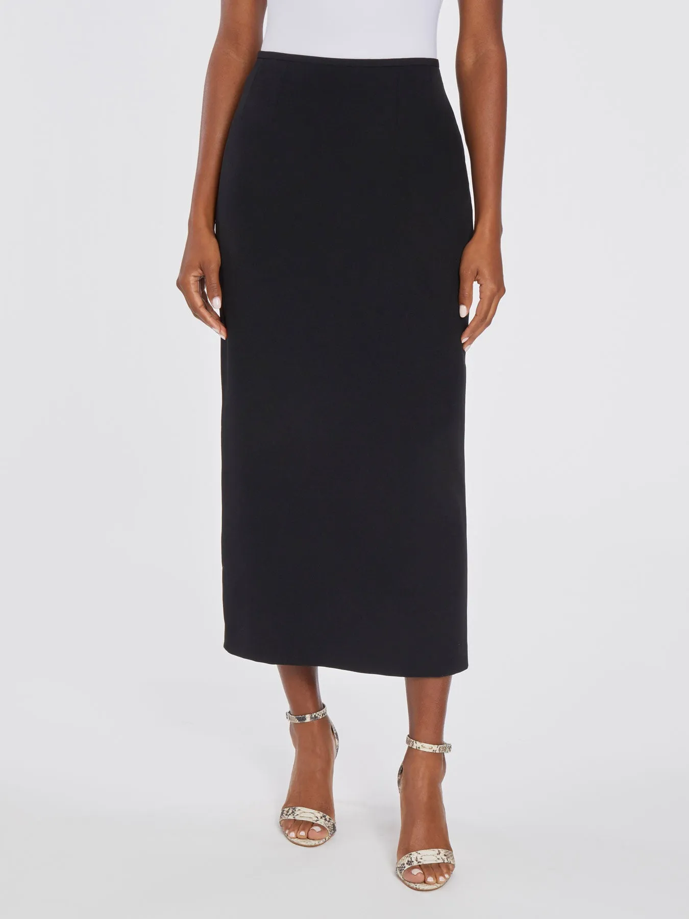 Crepe Column Skirt